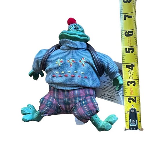 Russ Berrie The Country Folks Frog Leapin Louie Shelf Sitter Plush Plastic Toy - Picture 11 of 11